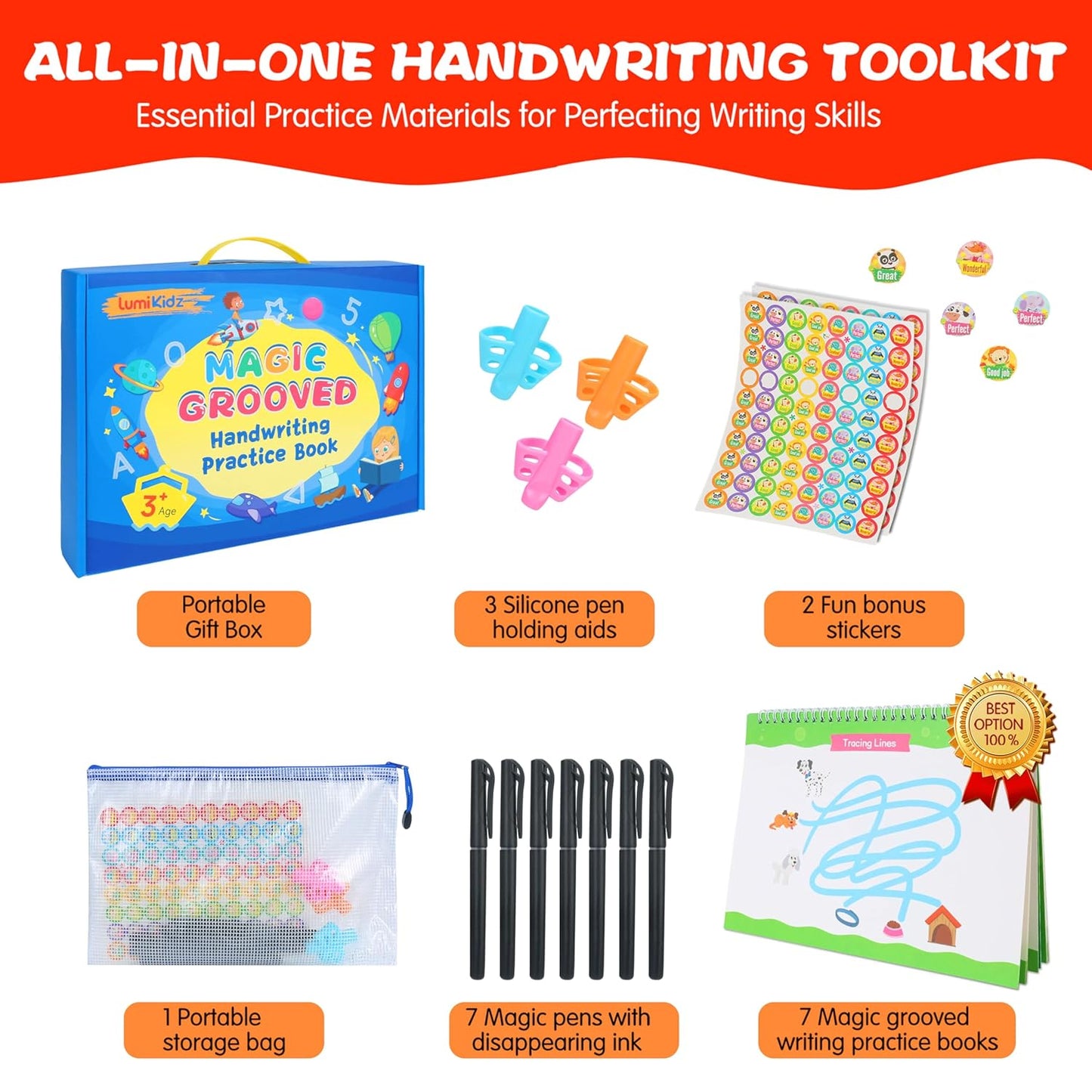 Magic Grooved Writing Practice for Kids Ages 3-8