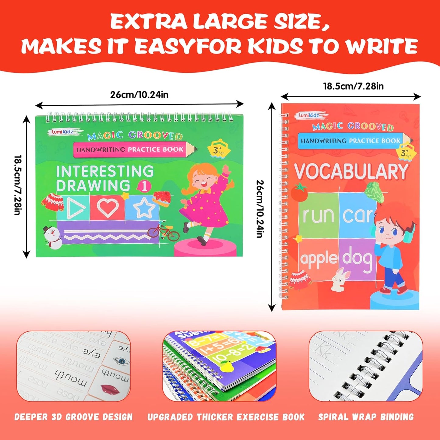 Magic Grooved Writing Practice for Kids Ages 3-8
